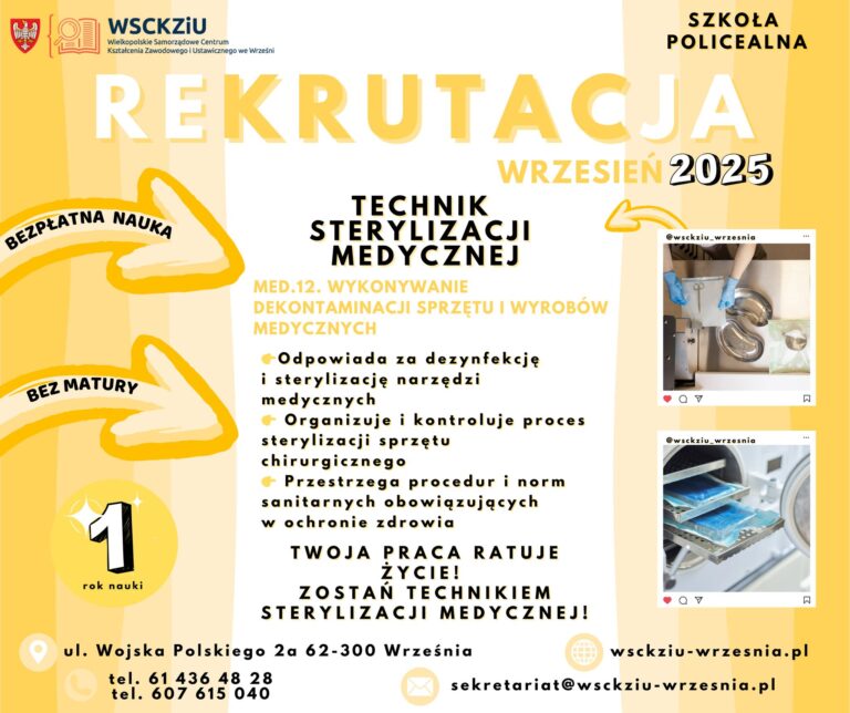 Technik sterylizacji - rekrutacja